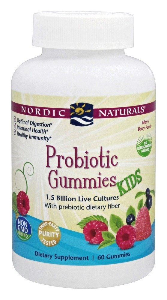 Gominhas Probióticas Para Crianças Sabor de Frutas 1.5 Bilhões de UFC - 60 Gummies Nordic Naturals