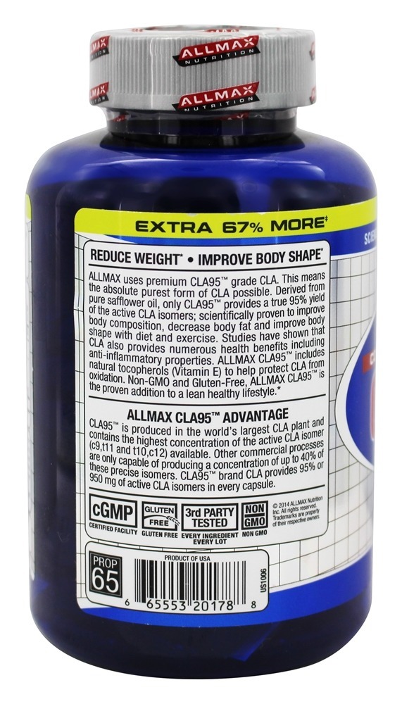CLA 95 - 150 Softgels AllMax Nutrition - Imagem 3