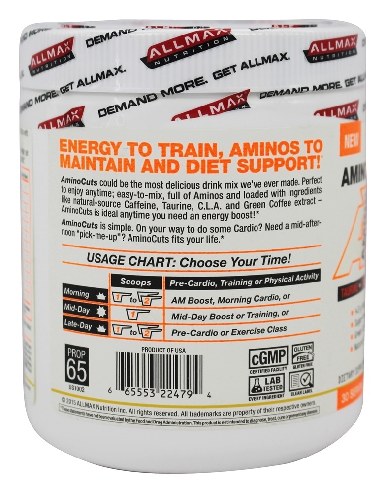 Aminocut Energia Beber Pina Colada - 7.4 oz. AllMax Nutrition - Imagem 3