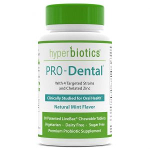 Pro-Dental Probiótico Natural Sabor Hortelã - 90 comprimidos mastigáveis Hyperbiotics