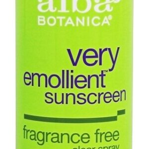 Protetor Solar Muito Emoliente Spray Transparente Sem Fragrância 50 SPF - 6 fl. oz. Alba Botanica