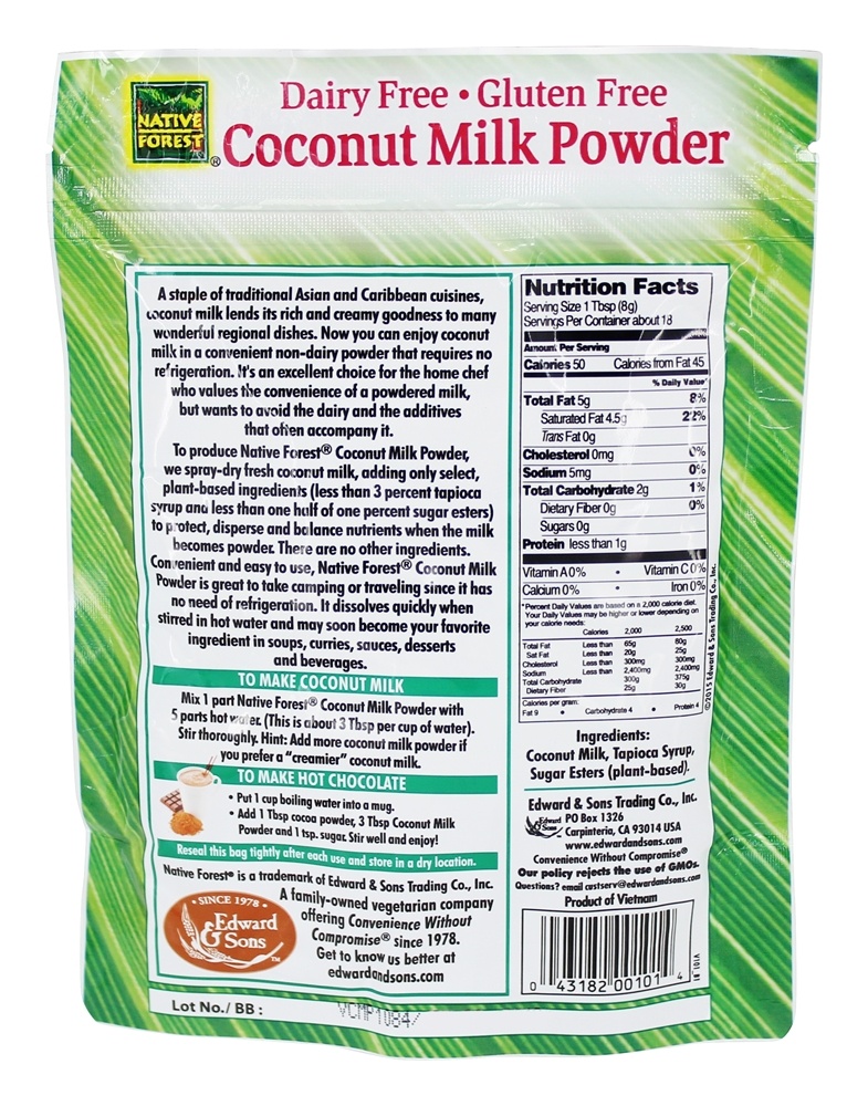 Leite De Coco Vegan Em Pó - 5.25 oz. Native Forest - Imagem 2