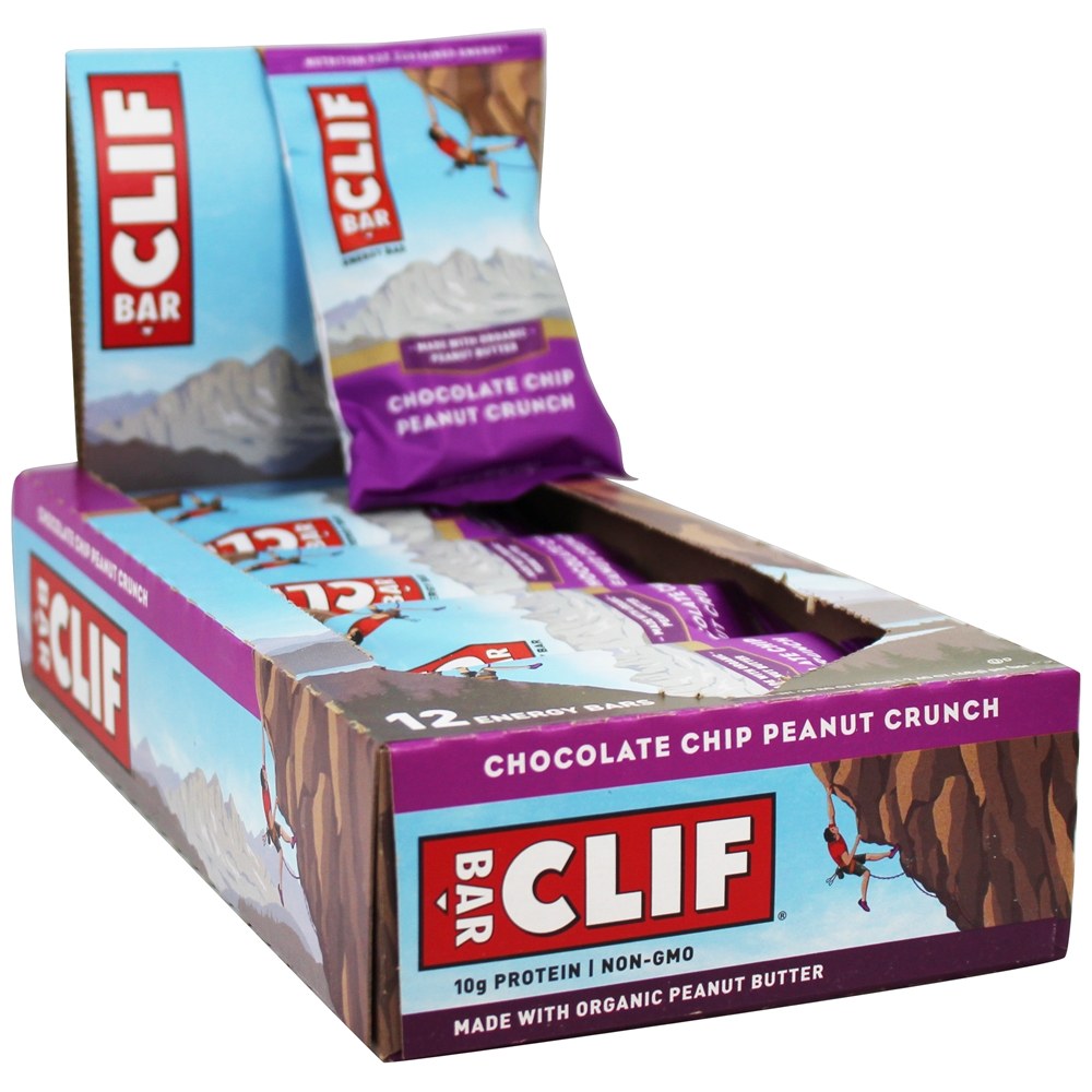 Caixa de Barras de Energia Orgânica Chocolate Crunch De Amendoim - 12 Barras Clif Bar