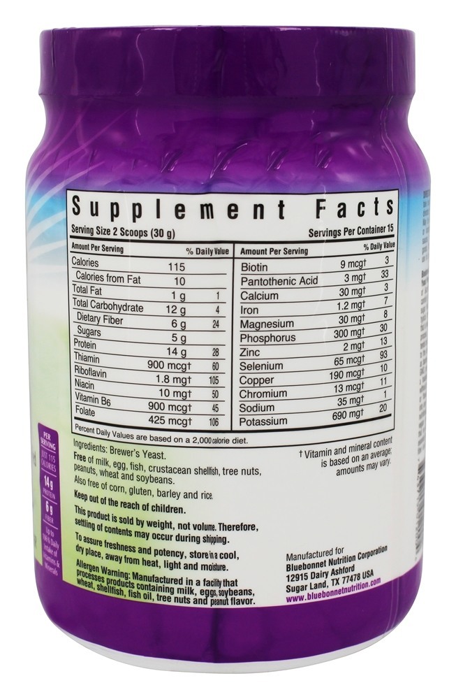 Pó de Levedura de Cerveja Super Terra - 1 lb. Bluebonnet Nutrition - Imagem 2