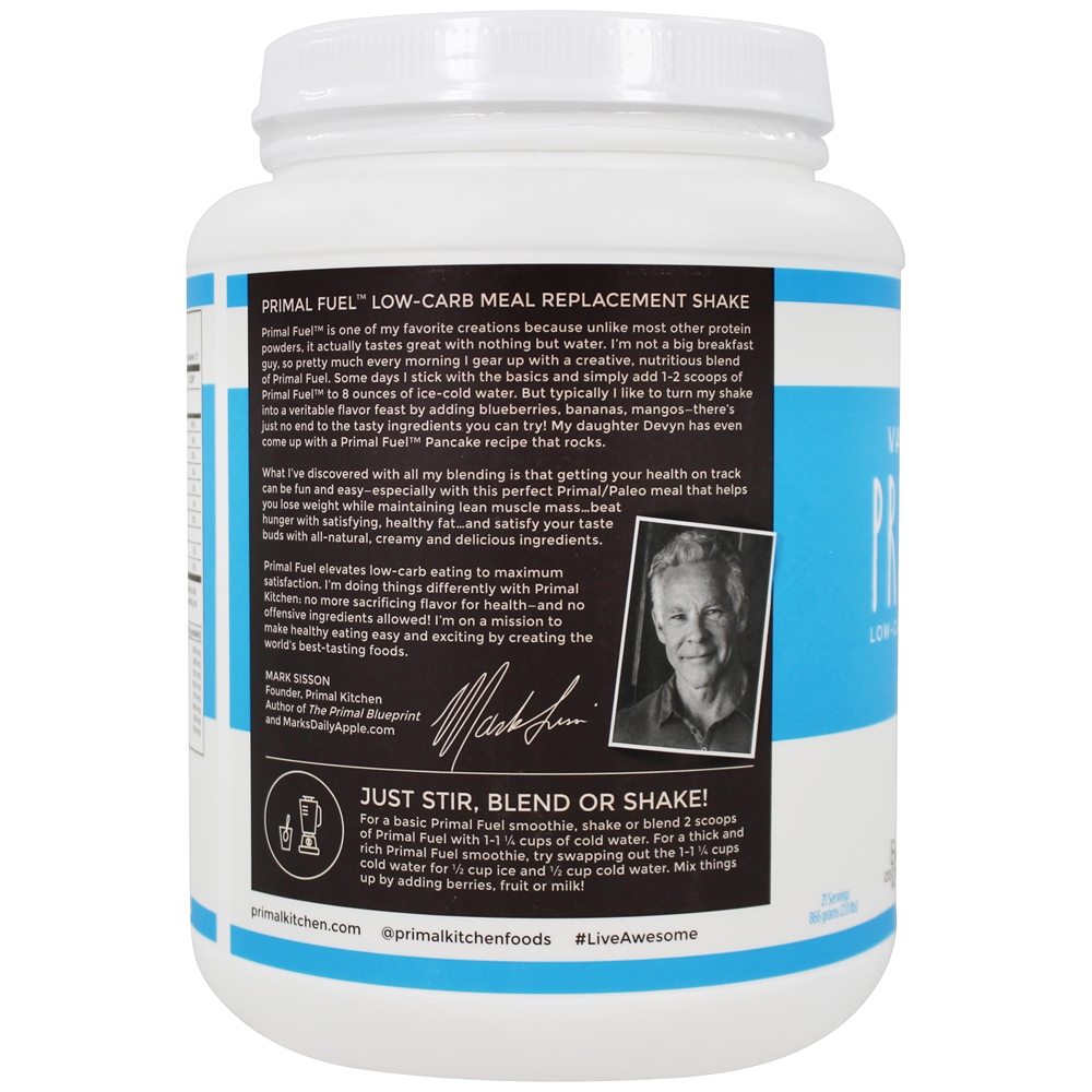 Primal Fuel Whey Protein Bebida Mix Vanilla Coco - 1.85 lbs. Primal Kitchen - Imagem 4