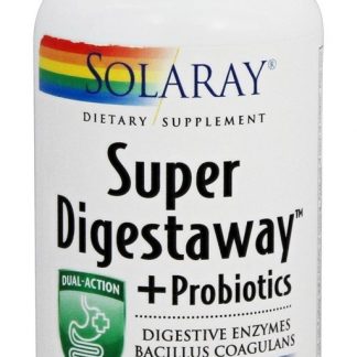 Super Digestaway + Probióticos 1.5 Bilhões de UFC - Cápsulas vegetarianas 60 Solaray