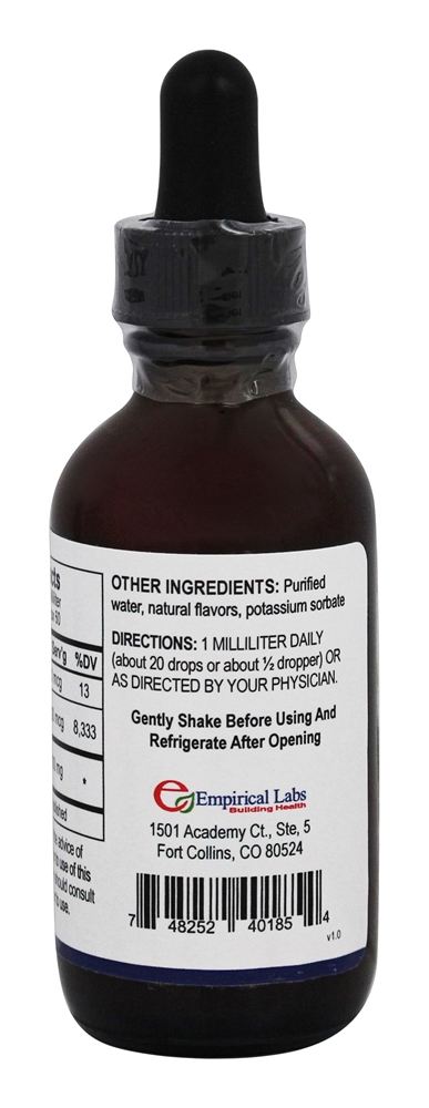 B12 / Metilfolato Lipossomal - 2 oz. Empirical Labs - Imagem 3
