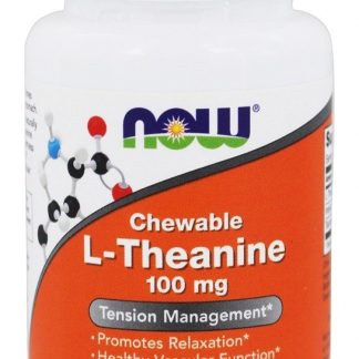 L-Teanina 100 mg. - 90 comprimidos mastigáveis NOW Foods