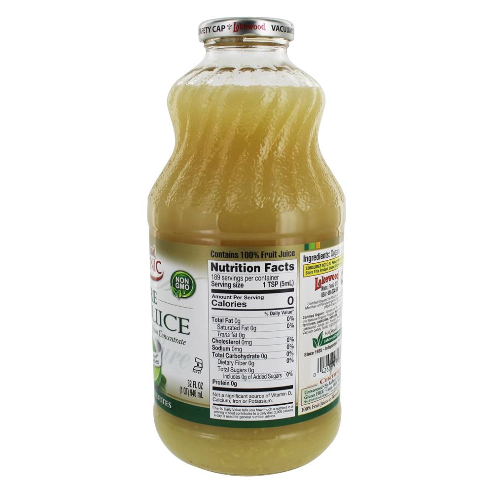 Pure Organic Juice Lime - 32 fl. oz. Lakewood - Imagem 3
