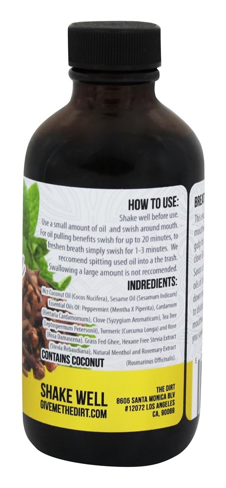 óleo Puxando Bochechos Melado Rosa, Dente de alho & Hortelã - 4 fl. oz. The Dirt - Imagem 2