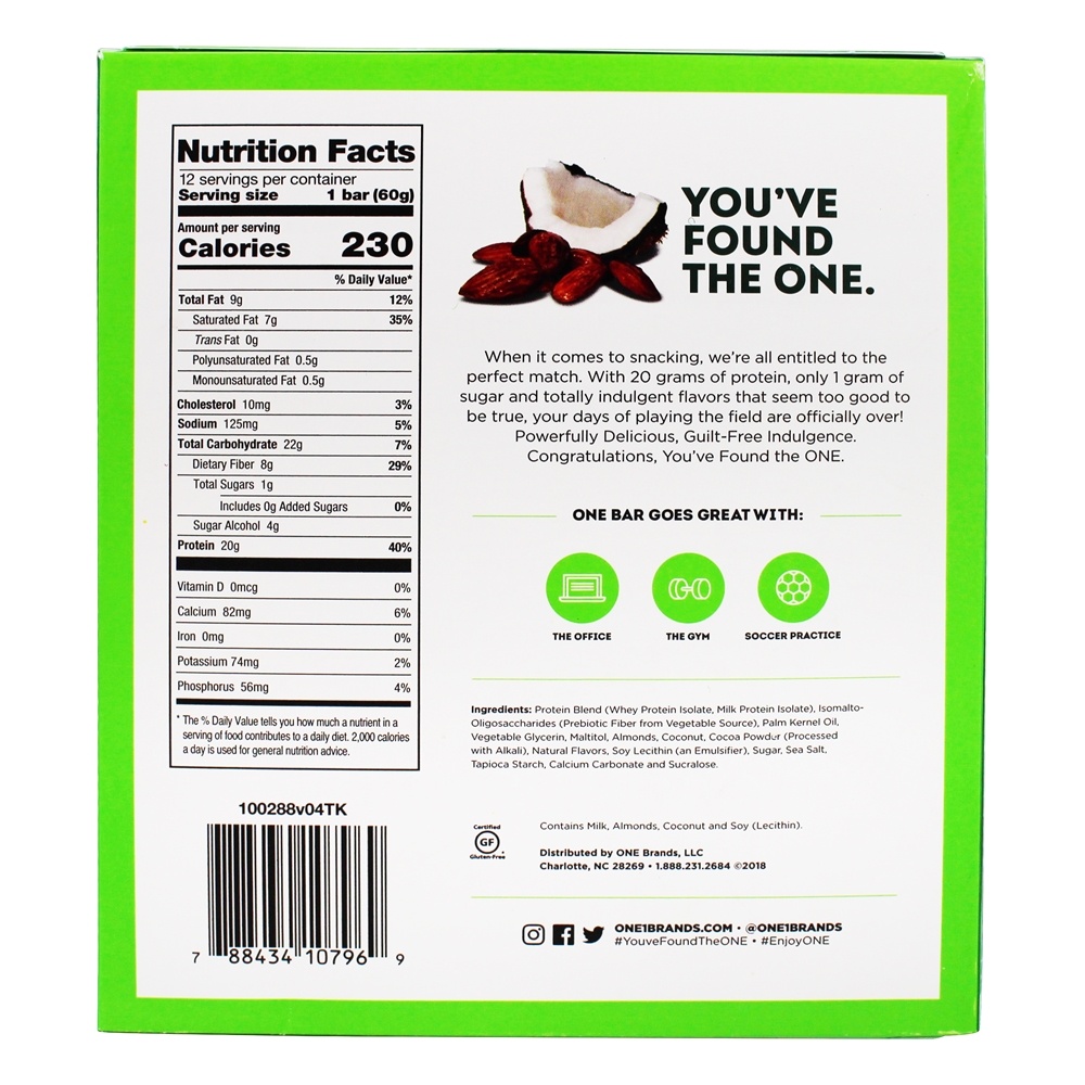 ONE Protein Bar Almond Bliss - 12 Bares Anteriormente OhYeah! Uma barra ISS Research - Imagem 2