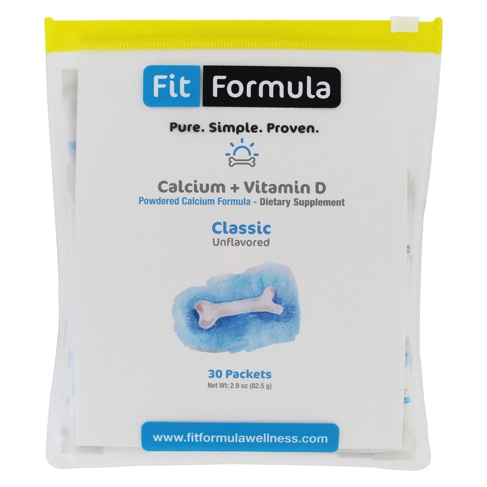 Cálcio e Vitamina D em Pó Fórmula Clássica Sem Sabor - 30 Pacotes (s) Fit Formula