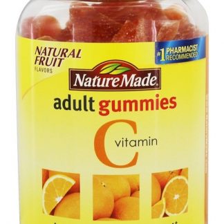 Vitamina C Gomas Para Adultos Sabor Laranja - 80 Gummies Nature Made