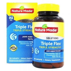 Fórmula de suporte articular TripleFlex de força tripla - 120 Cápsulas Nature Made