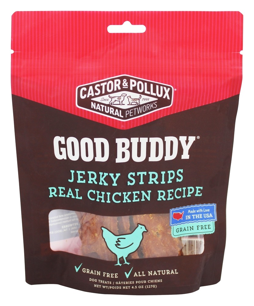Bom Camarada Irregular Tiras Real Frango Receita - 4.5 oz. Castor & Pollux