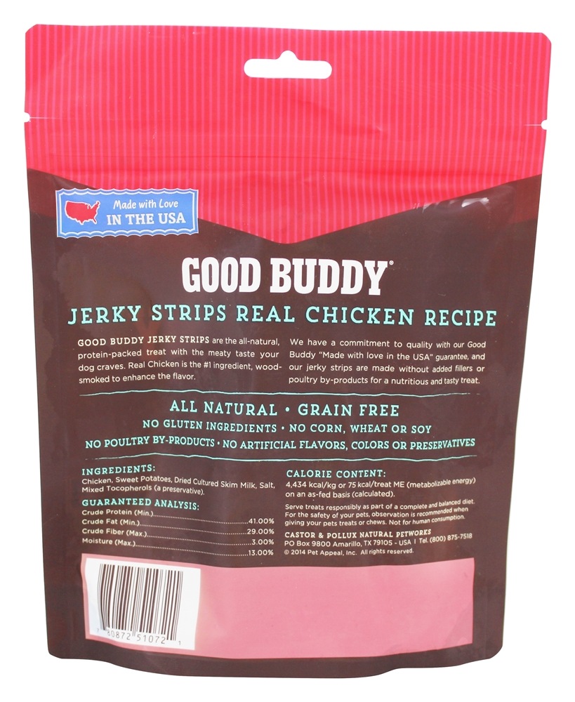 Bom Camarada Irregular Tiras Real Frango Receita - 4.5 oz. Castor & Pollux - Imagem 2