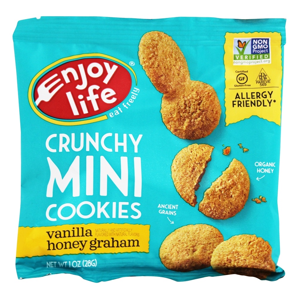 Mini biscoitos crocantes e sem alergias sem glúten Baunilha Mel Graham - 6 Pacote (s) Enjoy Life Foods - Imagem 2