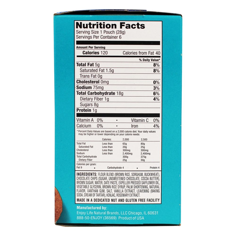 Mini biscoitos cozidos macios amigáveis sem glúten dos biscoitos de chocolate - 6 Pacote (s) Enjoy Life Foods - Imagem 2