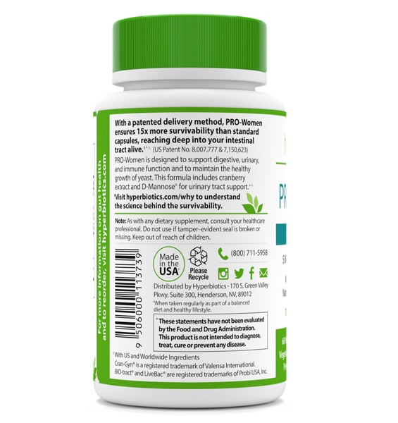 PRO-Mulheres Probióticas 5 Bilhões de UFC - 60 Tablets Hyperbiotics - Imagem 3