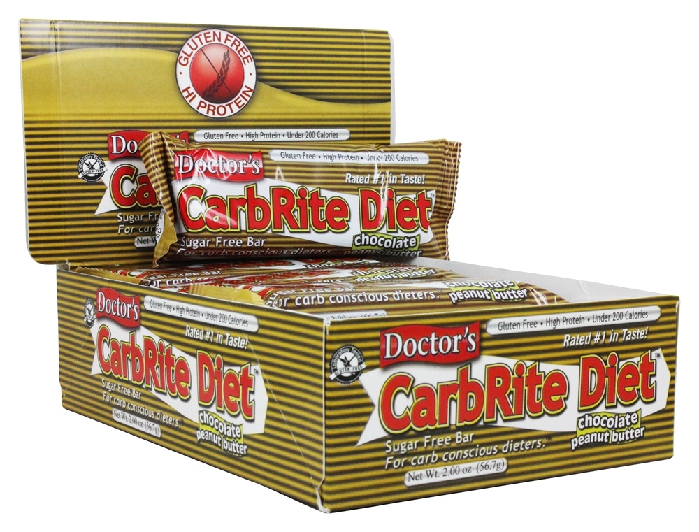 Doctor's Manteiga De Amendoim De Chocolate De CarbRite - 12 Barras Universal Nutrition