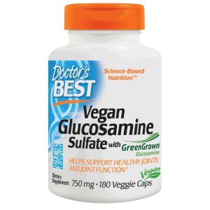 Sulfato de Glucosamina Vegano com Glucosamina GreenGrown 750 mg. - Cápsulas vegetarianas 180 Doctor's Best