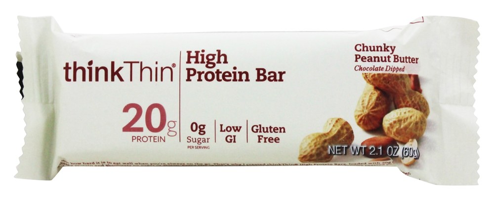 thinkthin Proteína Barras Caixa Chunky Amendoim Manteiga - 10 Barras Think Products - Imagem 4