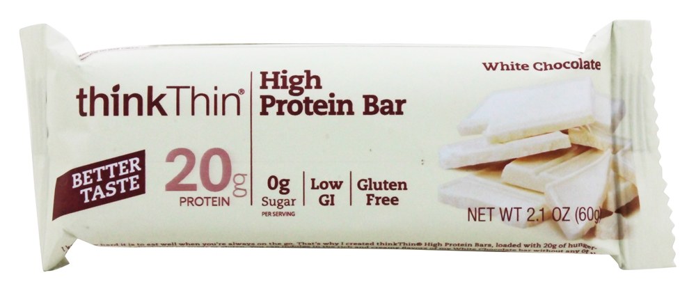 thinkthin Proteína Barras Caixa Branco Chocolate - 10 Barras Think Products - Imagem 4