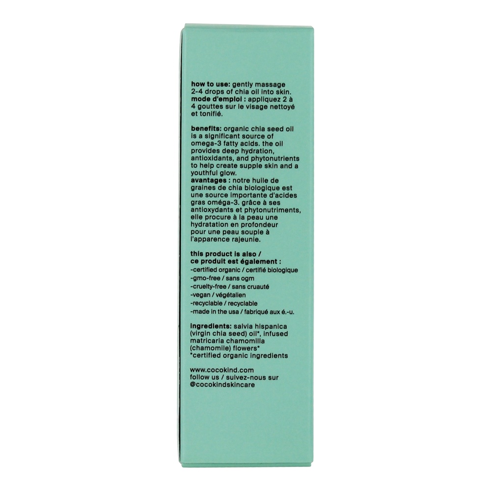 Óleo Facial De Chia Orgânico - 1 fl. oz. Cocokind - Imagem 3