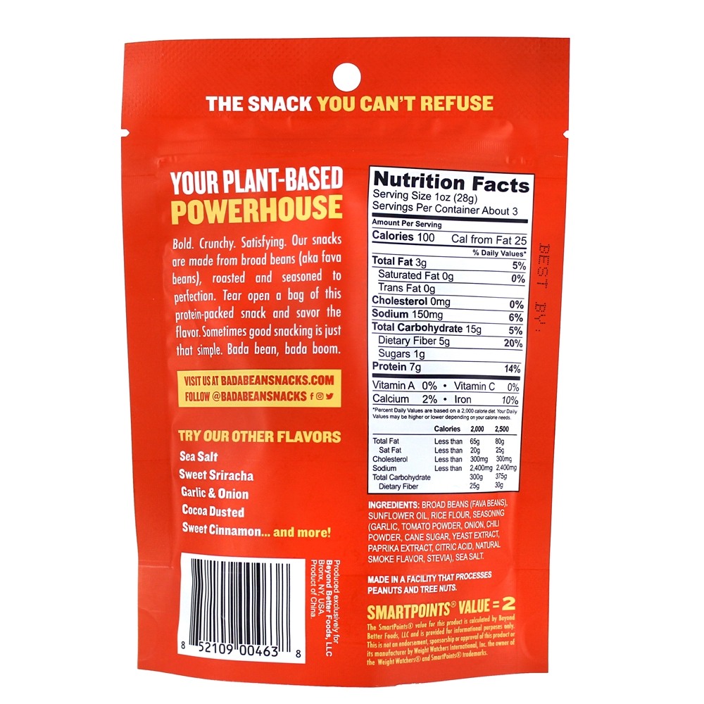 Feijão Bada Bada Boom Crocante Feijão Largo Mesquite BBQ - 3 oz. Enlightened - Imagem 2