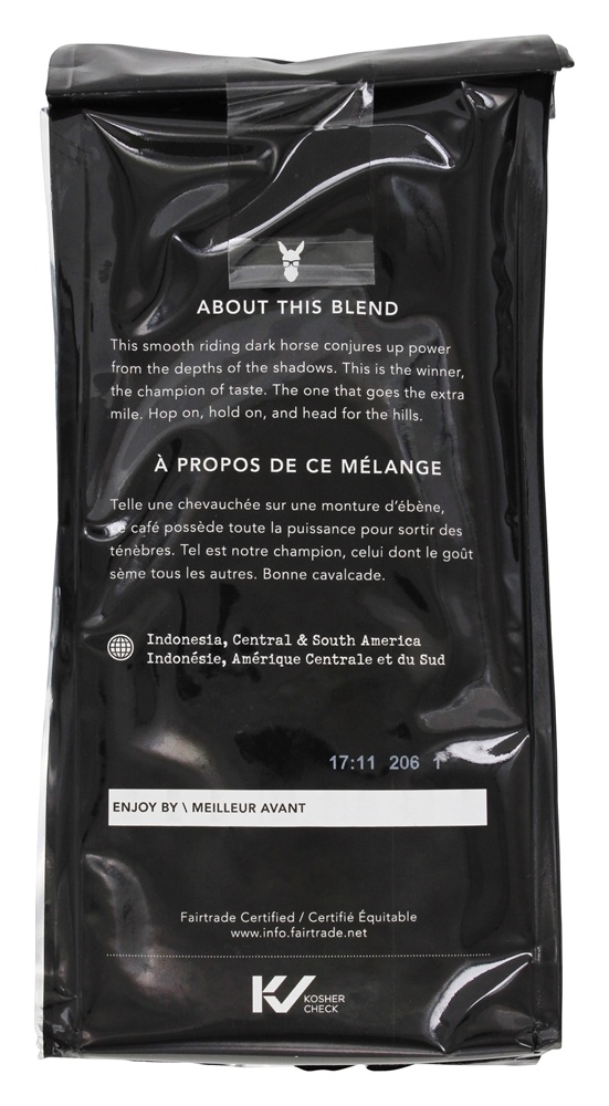 Café Moído Orgânico Fairtrade 454 Roast Dark Power Horse - 10 oz. Kicking Horse Coffee - Imagem 2