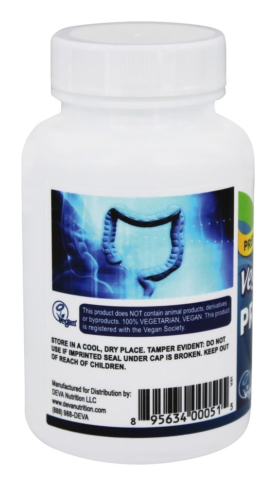 Probiótico Vegan Premium com Prebióticos FOS - 90 Tampas veganas Deva Nutrition - Imagem 3
