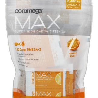 MAX Óleo de Peixe Omega-3 Super Forte Sabor Cítrico - 60 Pacotes (s) Coromega