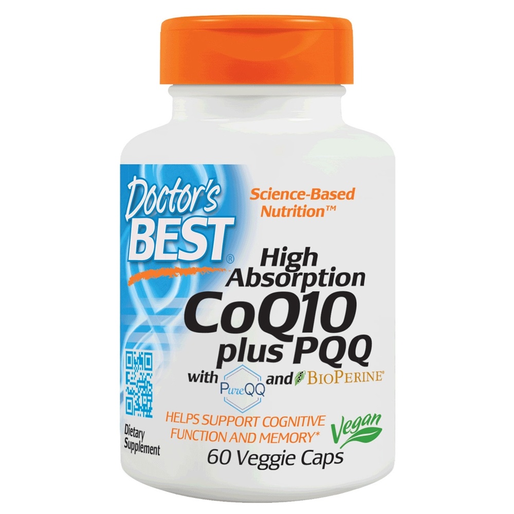 CoQ10 + PQQ com BioPerine Alta Absorção - Cápsulas vegetarianas 60 Doctor's Best