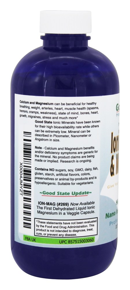 Cálcio Iônico Líquido e Magnésio - 8 fl. oz. Good State - Imagem 3
