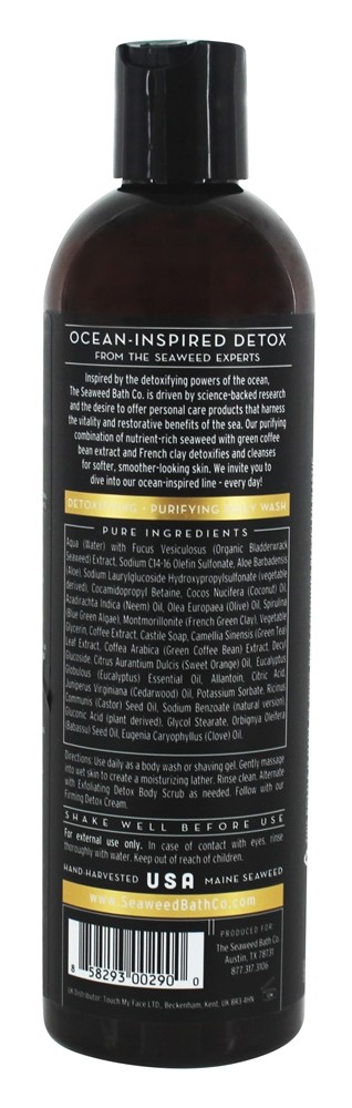 Lavagem corporal purificadora de desintoxicação refrescante laranja, eucalipto e cedro - 12 fl. oz. The Seaweed Bath Co. - Imagem 2