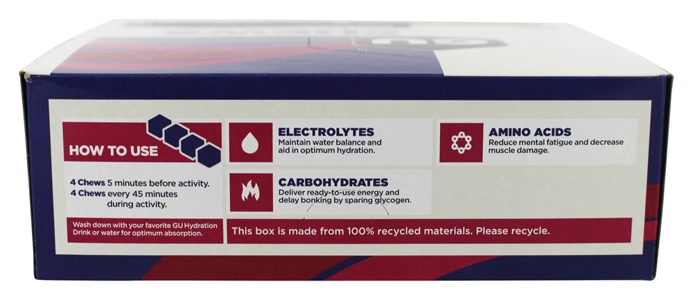 Caixa de mastigação de energia Romã de mirtilo - 18 Pacotes (s) GU Energy - Imagem 4