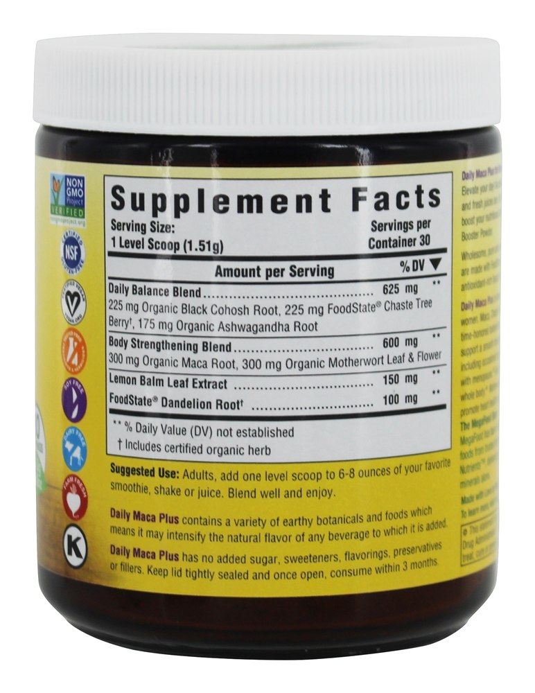 Diário Maca Mais para Mulheres Unsweetened - 1.6 oz. MegaFood - Imagem 2