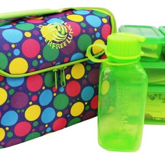 Lancheira sem lixo com recipientes para alimentos sem BPA Rosa New Wave Enviro Products