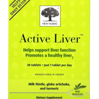 Cardo de leite de fígado ativo, alcachofra, cúrcuma e colina - 30 Tablets New Nordic