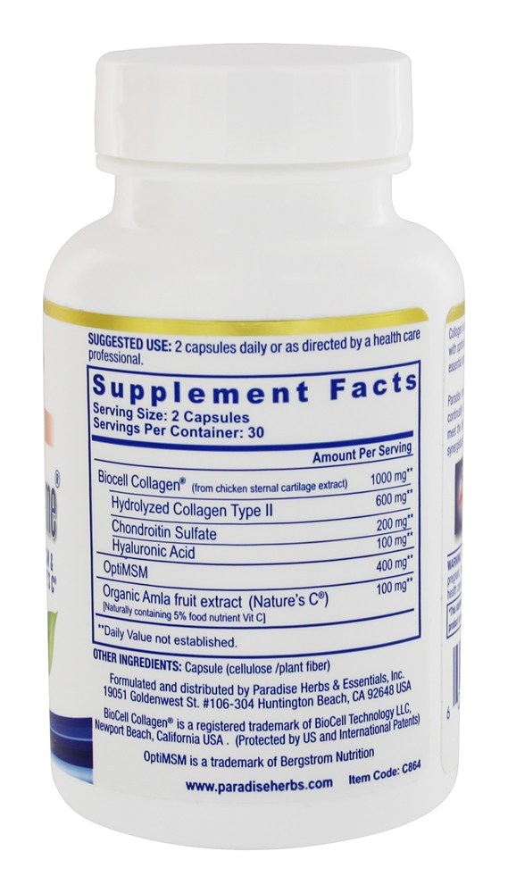 Paradise Herbs Collagen Extreme com Colágeno BioCell - Cápsulas 60 Paradise Herbs - Imagem 2