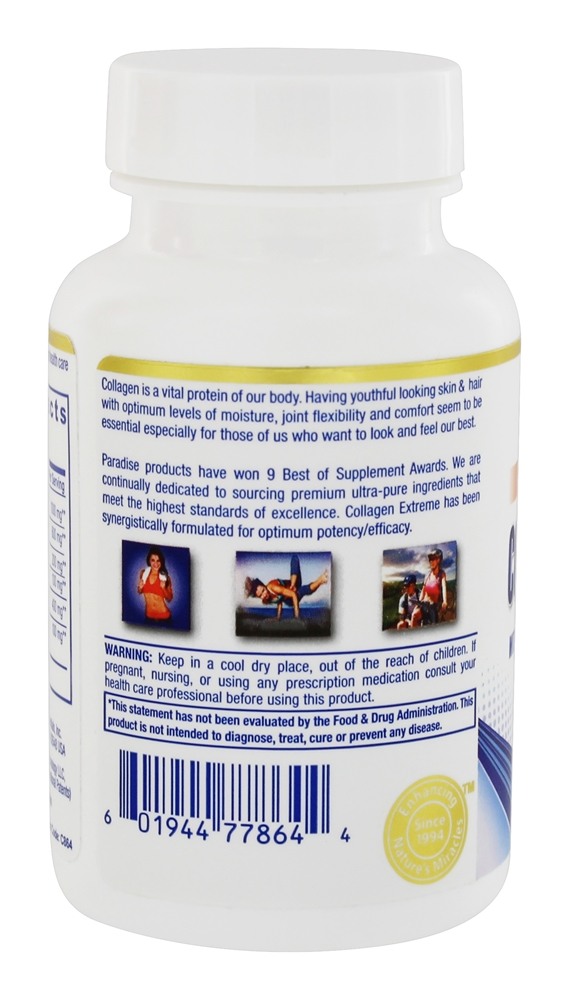 Paradise Herbs Collagen Extreme com Colágeno BioCell - Cápsulas 60 Paradise Herbs - Imagem 3