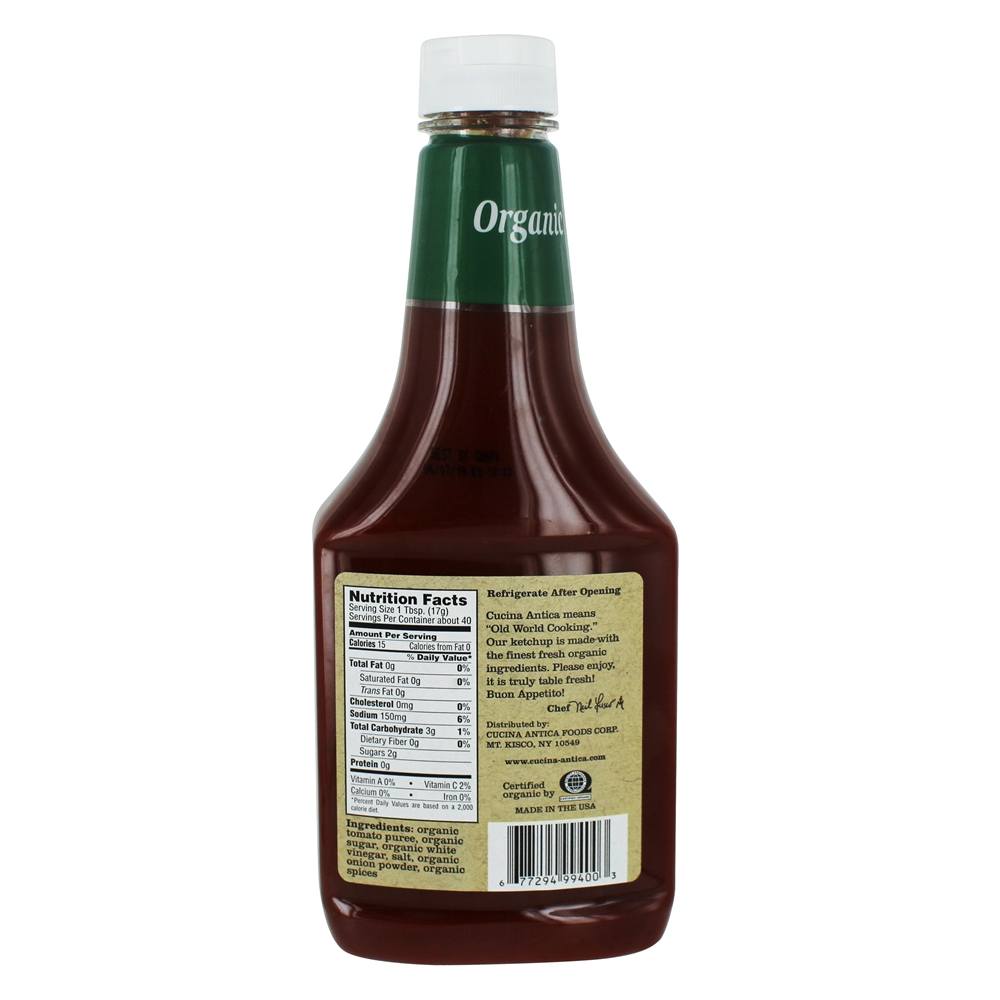 Ketchup de tomate orgânico - 24 oz. Cucina Antica - Imagem 2