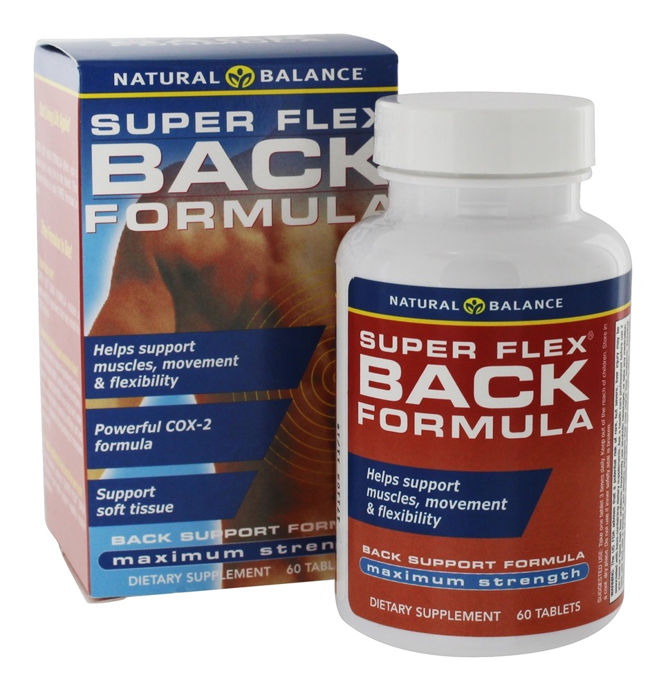 Super Flex Fórmula Para as Costas Potência Máxima - 60 Tablets Natural Balance