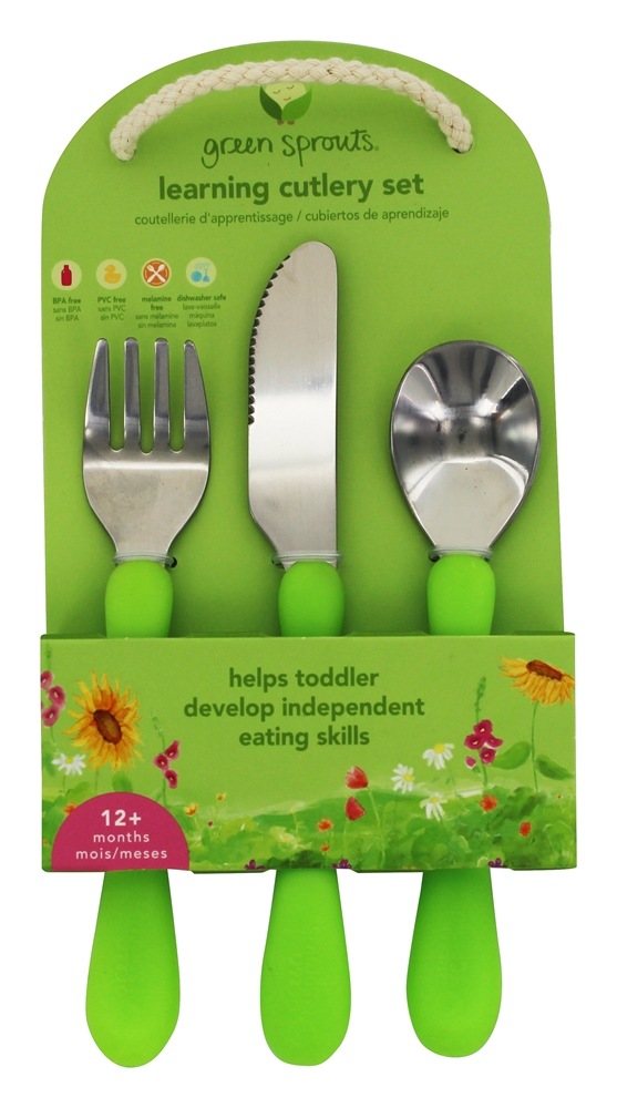 Conjunto de Talheres de Aprendizagem 12 + Meses Verde - 3 Peça (s) Green Sprouts