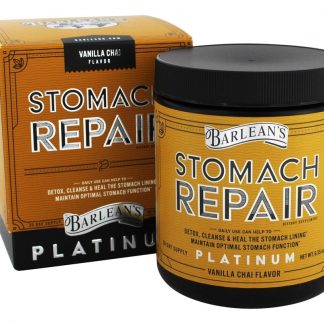 Platinum Stomach Repair Para Saúde Estomacal Sabor Baunilha Chai - 6.35 oz. Barlean's