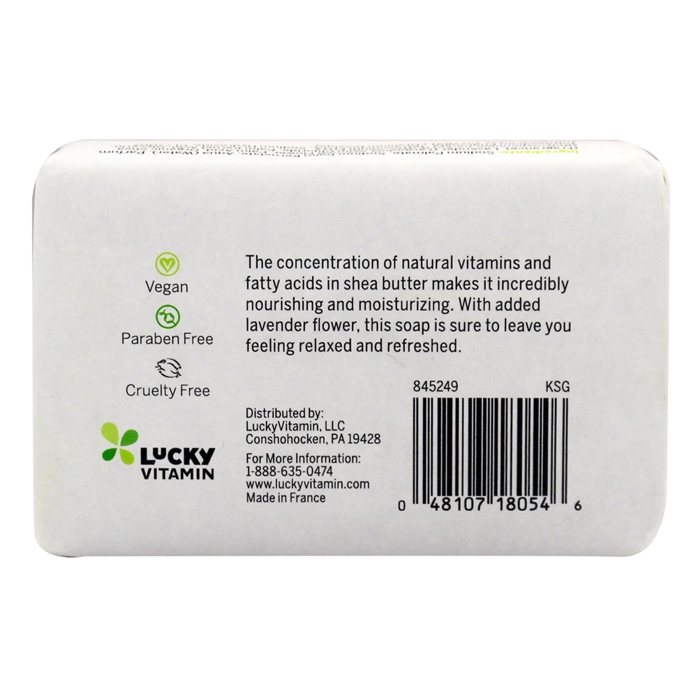 Alfazema de sabão de barra de manteiga de karité francês - 7 oz. LuckyTru - Imagem 3