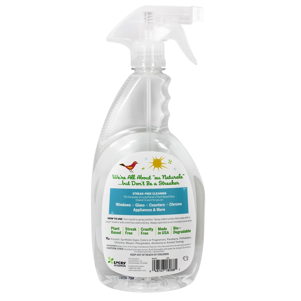 Planta-Baseado Vidro Limpador Spray Livre & Limpar - 32 fl. oz. LuckyPlanet - Imagem 2