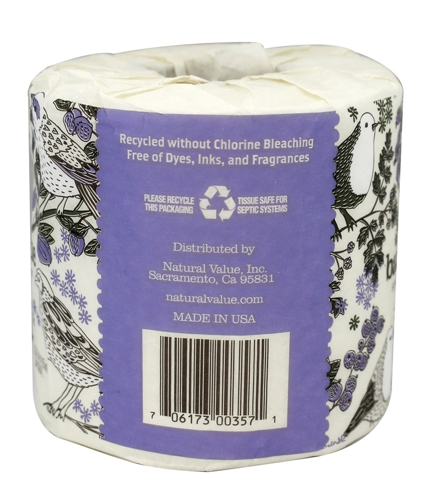 100 Tecido reciclado de banho duplo com rolo de 2 camadas 500 Sheets - 1 rolo (s) Natural Value - Imagem 2