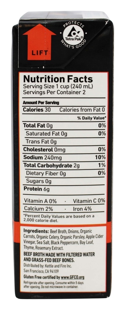 Carne de Caldo de Osso - 16.2 fl. oz. Kettle & Fire - Imagem 2