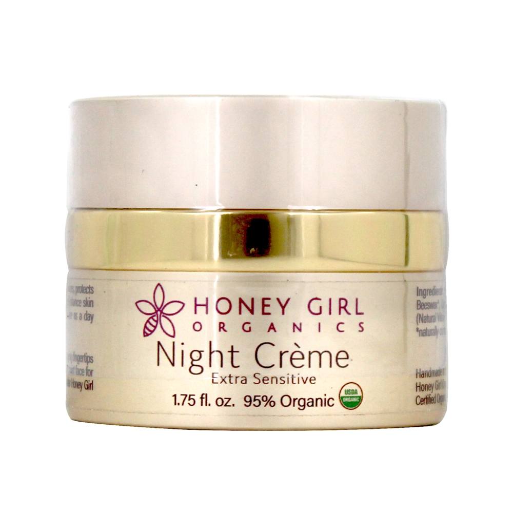 Creme Facial Noite Orgânica Extra Sensível - 1.75 fl. oz. Honey Girl Organics